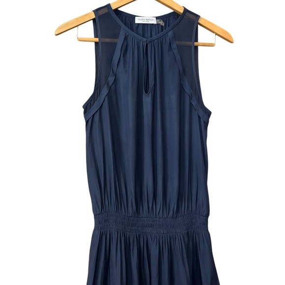 Ramy Brook Blue Satin Quinn Dress Sleeveless Size Small - Picture 7 of 14